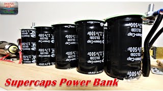 HOW TO MAKE SUPERCAPACITOR POWER BANK  ULTRACAPACITOR BATTERY PACK 12V EMERGENCY DIY ENERGY STORAGE [upl. by Atsilac]