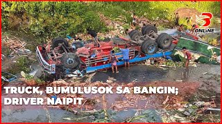 Truck bumulusok sa bangin driver naipit [upl. by Oalsecnew384]