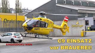 Christophorus 9 Einsatz vor OTTAKRINGER Brauerei [upl. by Bove534]