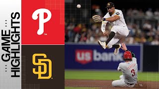 Phillies vs Padres Game Highlights 9523  MLB Highlights [upl. by Oahc]