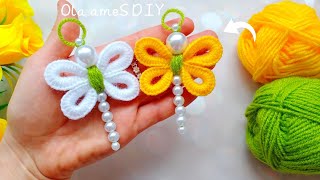 Its so Cute ☀️ Easy Dragonfly Making Idea with Yarn  You will Love It  DIY Amazing Woolen Crafts [upl. by Jack]