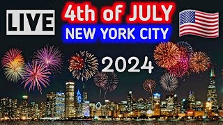 🎆 MACYS Fourth Of July FIREWORKS 2024 New York City LIVE 🇺🇸 Macys 4th of July fireworks Hudson [upl. by Ecinrev]