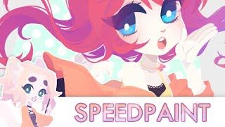 Lineless Art  C BlackxKat  SPEEDPAINT [upl. by Gnagflow]