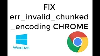 FIX errinvalidchunkedencoding on Google Chrome [upl. by Dyna]