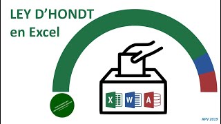 Elecciones y reparto de escaños la Ley dHondt en Excel [upl. by Maiocco]