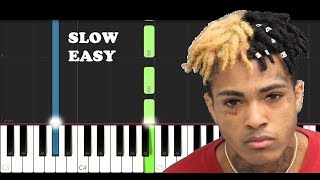 XXXTentacion  Changes SLOW EASY PIANO TUTORIAL [upl. by Lynna]