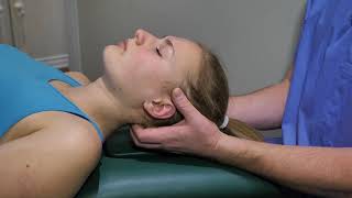 Osteopathic Technique Demo  SubOccipital Release Craniosacral Therapy [upl. by Tortosa]