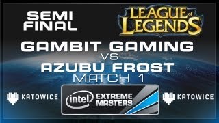 Azubu Frost vs Gambit Gaming  Match 1  SemiFinal  IEM Katowice League of Legends Full HD [upl. by Aerdnaid348]