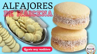 Como hacer ALFAJORES de Maicena  receta RENDIDORA 👉 40 tapas [upl. by Riella]