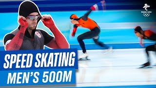 Speed Skating  Mens 500m  Full Replay  Beijing2022 [upl. by Ahcirt]