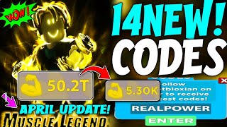 APRIL UPDATE 💥ALL WORKING CODES FOR MUSCLE LEGENDS IN 2024  ROBLOX MUSCLE LEGENDS CODES [upl. by Gasser]