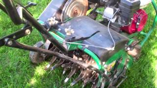 How to Aerate A Lawn and Using a Lawn Aerator [upl. by Shamus]