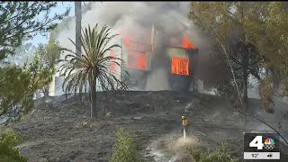 San Bernardino fire destroys several homes [upl. by Crin]