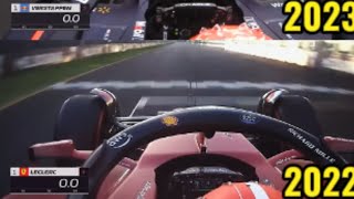 20222023 Australian Grand Prix Pole Lap Side by Side australia ferrari grandprix redbull race [upl. by Ysteb]