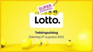 Lotto trekkingsuitslag 27 augustus 2022 [upl. by Glynias632]