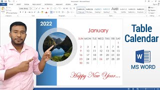 How to Create a Table Calendar Design in Microsoft Word  Desk Calendar Design in MS Word [upl. by Salli897]