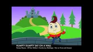 Humpty Dumpty Sat On A Wall with Lyrics  Nursery Rhymes by eFlashApps [upl. by Kane652]