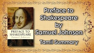 Preface to Shakespeare  Samuel Johnson  Tamil Summary  Literary Criticism  BA English  MSU [upl. by Zelten]