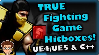 True Fighting Games Hitboxes  How To Make YOUR OWN Fighting Game  UE4UE5 amp C Tutorial Part 163 [upl. by Alehtse]