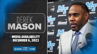 MTSU Football Head Coach Derek Mason Announcement Media Availability [upl. by Annuaerb]