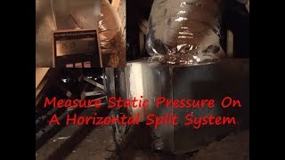 How To Measure Static Pressure On A Horizontal Unit In The Attic [upl. by Yursa]