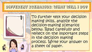 HOMEROOM GUIDANCE QUARTER 2 MODULE 7 SOUND DECISION MAKING [upl. by Etterb]