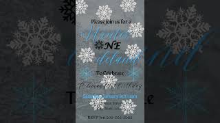 Winter ONEderland Birthday Invite [upl. by Ettenyl233]