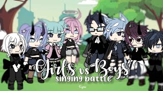 Girls vs Boys singing battle  Gacha Life Singing Battle  First video [upl. by Lunt209]