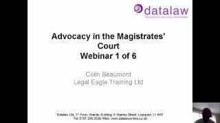 Advocacy in the Magistrates Court [upl. by Agler]