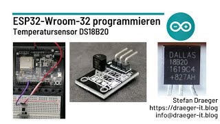 ESP32  Temperatursensor DS18B20 [upl. by Anairdna]