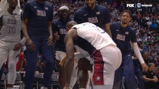 LeBron James has entire USA bench in shock after turning into his prime 😂 [upl. by Dreddy]