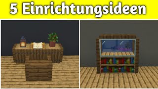 5 coole Einrichtungsideen für dein Haus  Minecraft Tutorial [upl. by Horgan]