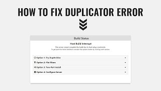 How To Fix Host Build Interrupt In Duplicator Plugin For WordPress Migration  HindiUrdu  MrGenius [upl. by Aubrey]