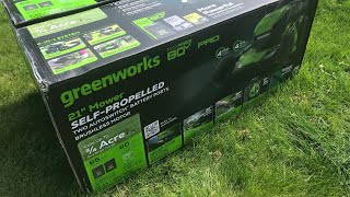 Greenworks Self Propelled Lawn Mower Unboxing amp Review  Costcocom Special deals [upl. by Aniroz]