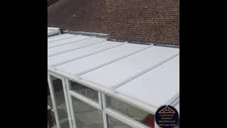 Conservatory roof replacement with insulated roof [upl. by Anoynek875]