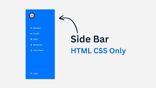 sidebar menu html css  Tarun Code [upl. by Jarlen]