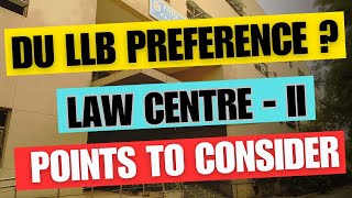 DU LLB CENTRE PREFERENCE LAW CENTRE 2  LC 2 DU LLB [upl. by Lane]