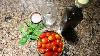 CHERRY TOMATO FERMENTING WITH BASIL [upl. by Aihsenat]