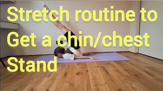 stretch routine to get a chest stand♡ [upl. by Dnomal]