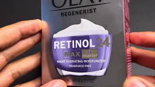 Olay Regenerist Retinol 24 Max Review and How to Use [upl. by Eeliram530]