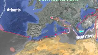 Plate tectonics of Europe for the last 300 millons years [upl. by Piggy]