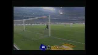 Seedorf half way goal Real Madrid 9798 [upl. by Kaenel728]