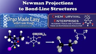 Converting Newman Projections to BondLine Structures Made Easy  Organic Chemistry [upl. by Asiela927]