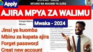 AJIRA TAMISEMI  Jinsi ya kuomba Ajira mpya 2024 walimu na Afya kupitia mfumo wa ajira tamisemi [upl. by Releehw590]