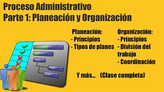 Proceso Administrativo parte 1 Planeación y organización [upl. by Gerry743]