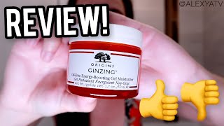 Origins Ginzing Oil Free Energy Boosting Gel Moisturizer Skincare Review [upl. by Abehs]