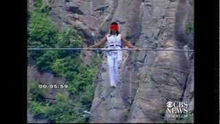 Chinese tightrope walker falls [upl. by Estis]