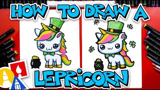 How To Draw A Lepricorn For St Patricks Day [upl. by Asinla909]