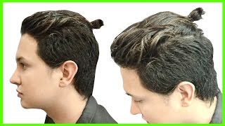 PEINADO MAN BUN CHONGUITO  PEINADOS FACILES PARA HOMBRE  AndyZaturno [upl. by Etrem988]