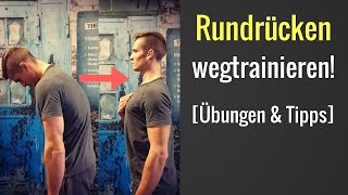 Rundrücken wegtrainieren  Rundrücken aufrichten  Übungen amp Tipps│frompain2gain│Mischa Kotlyar [upl. by Eyar]